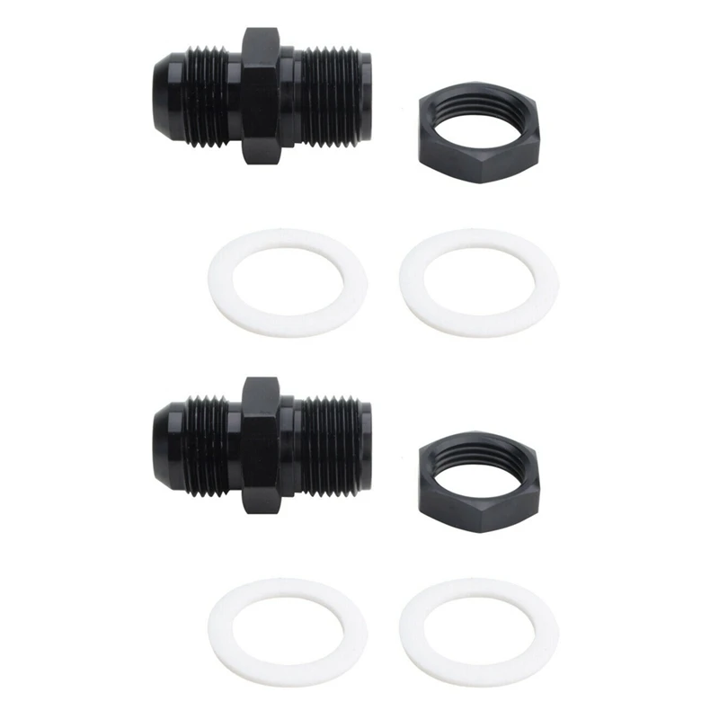 

2X 10 AN AN10 Cold Oil Connector Hose End Fittings Adaptor Ki Lare Fuel Cell Bulkhead Fitting With PTFE Washer