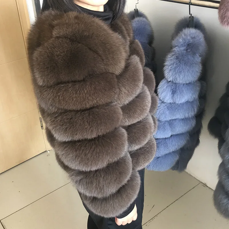 Winter Real Fox Fur Coat Short Luxury Top Women Natural Fur Jacket Thick Warm Clothes Big Size Streetwear Hot Sale enlarge