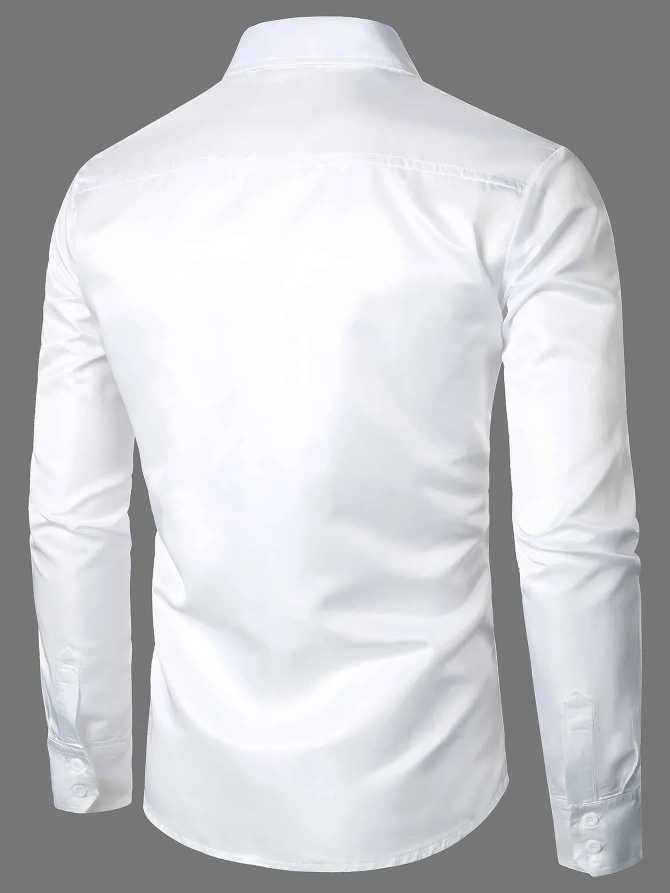 

2022 new Men Button Front Solid Shirt