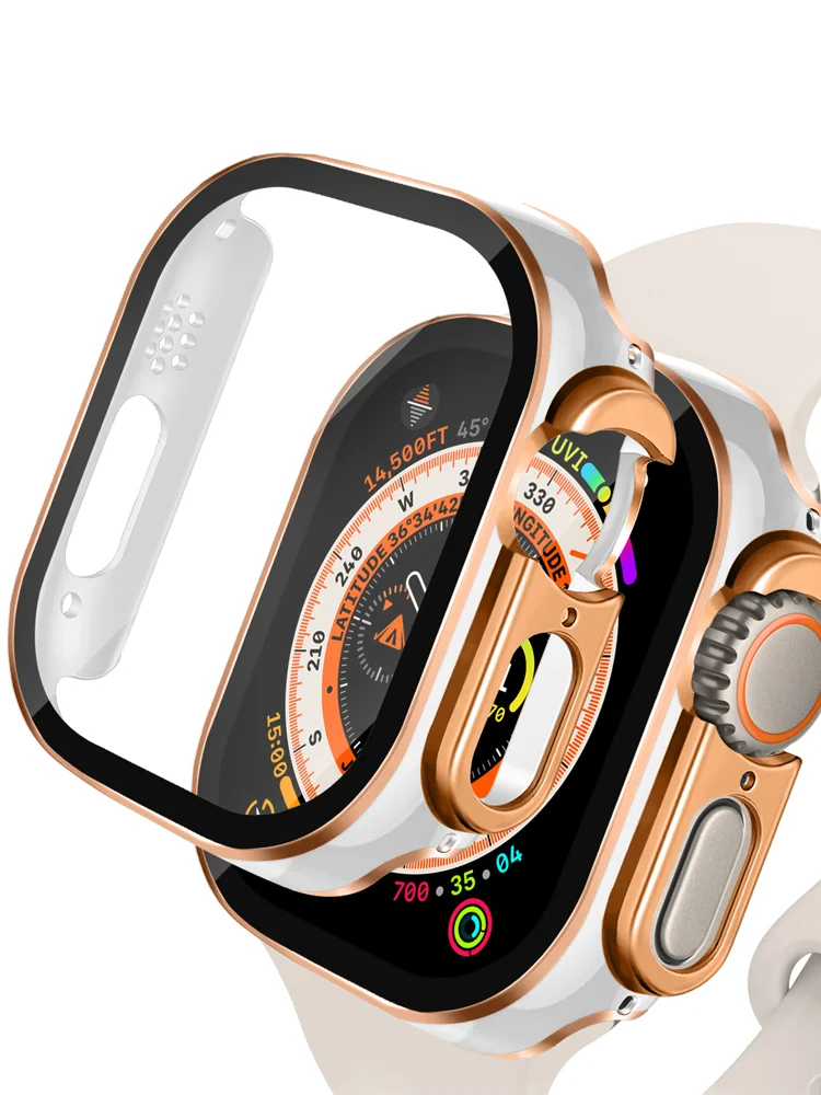 Фотоэлементы для Apple Watch Ultra 49 мм 44 40 45 42 41 зеркальная стеклянная крышка iWatch серии 9 6