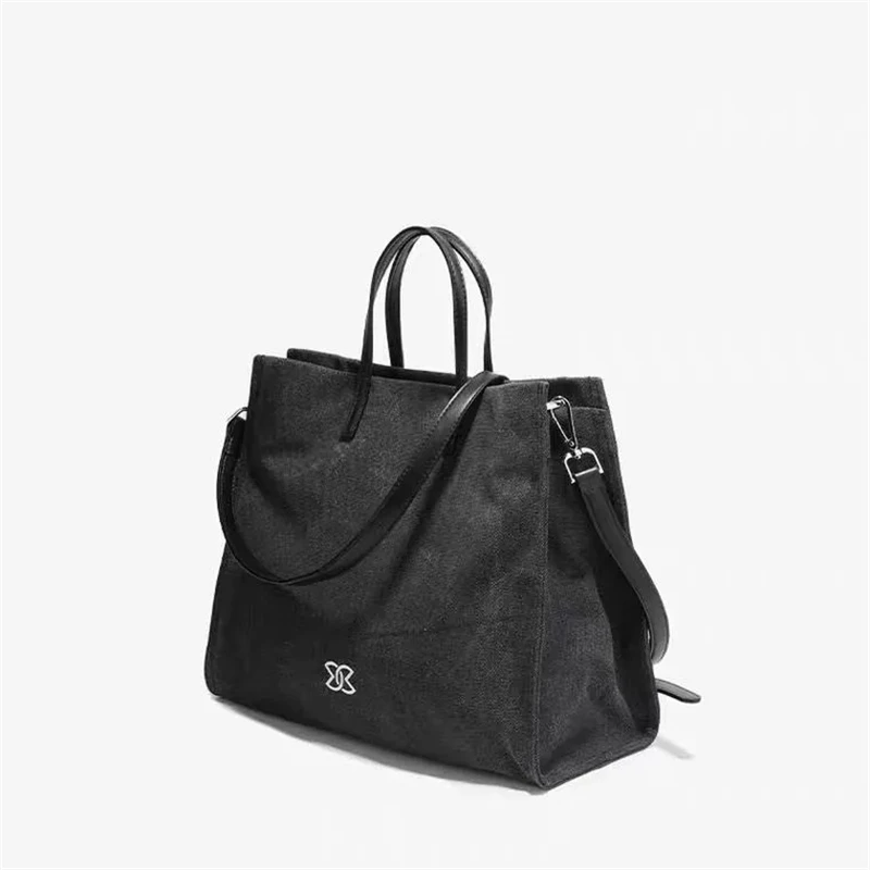 

New High Capacity Canvas Tote Women Shoulder Bag Cloth Shopper Bags For Women 2022 Shoulder Crossbody Bag Computer Handbag