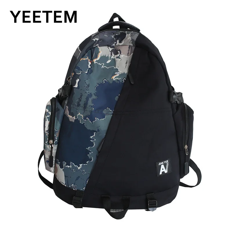 

Laptop Canvas Backpack Color Matching Graffiti School Bags Schoolbags for Boys and Girls and Leisure Travel Backpacks