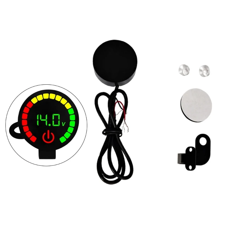 

M68B мотоциклетный вольтметр DC12V-24V цифровой вольтметр датчики монитор температуры светодиодный дисплей измеритель напряжения термометр