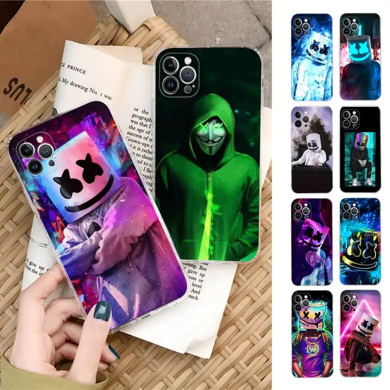 

DJ M-MarshmallowS Phone Case For iPhone XR X XS Max 14 13 Pro Max 11 12 Mini 6 7 8 plus SE 2020 Printing Cover