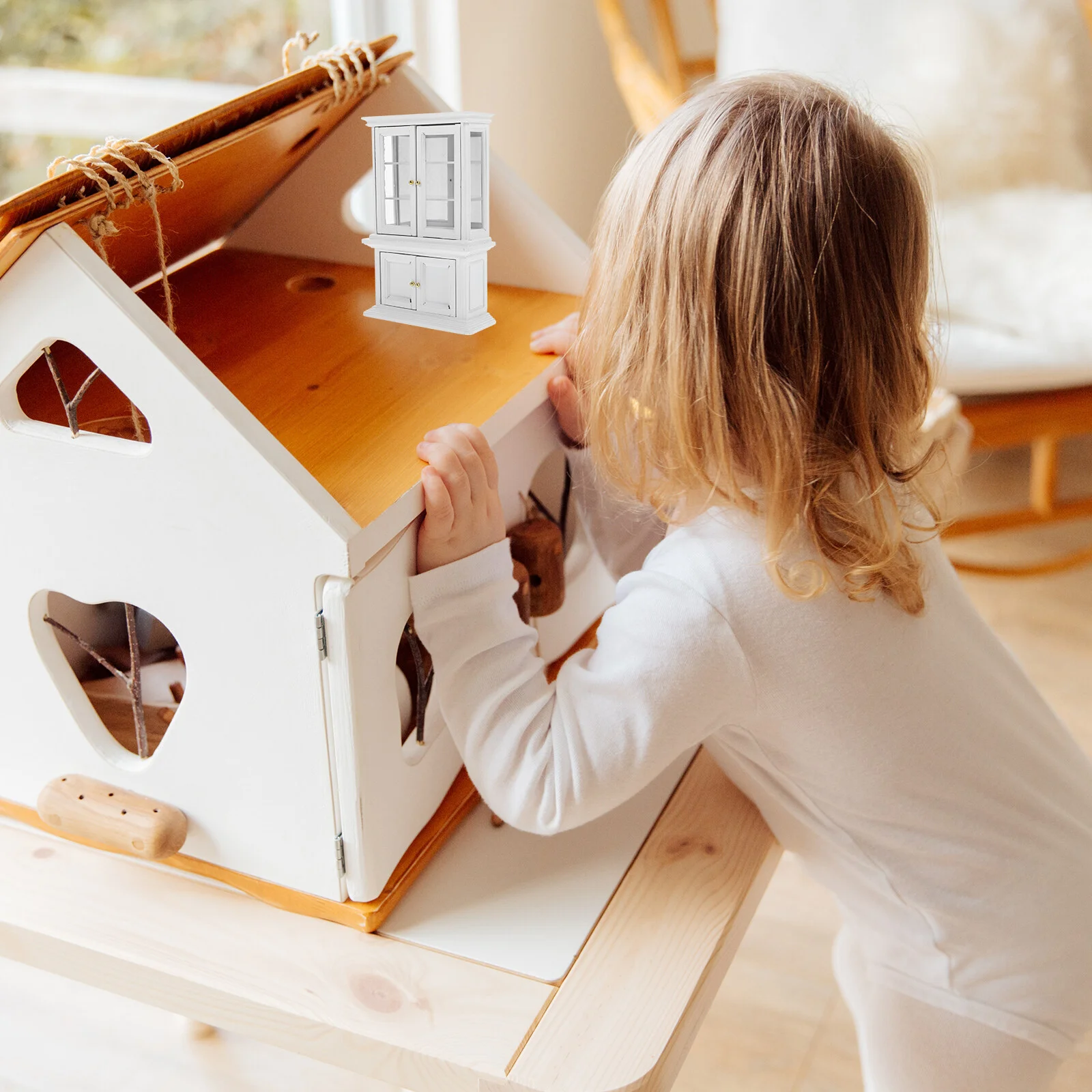 

Decorations Miniature Display Cabinet Model Tiny House Things Crafts Furniture