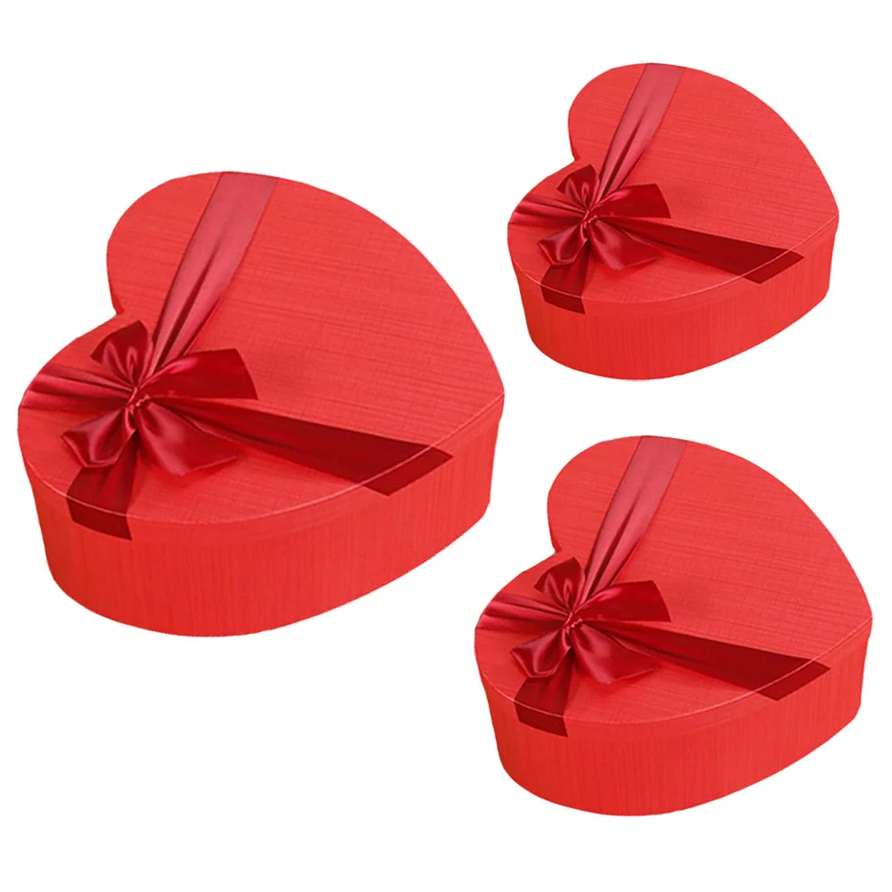

Box Gift Boxes Storage Present Heart Wedding Wrapping Day Packing Girl Case Flower Container Valentine Decorative Shape Holder S