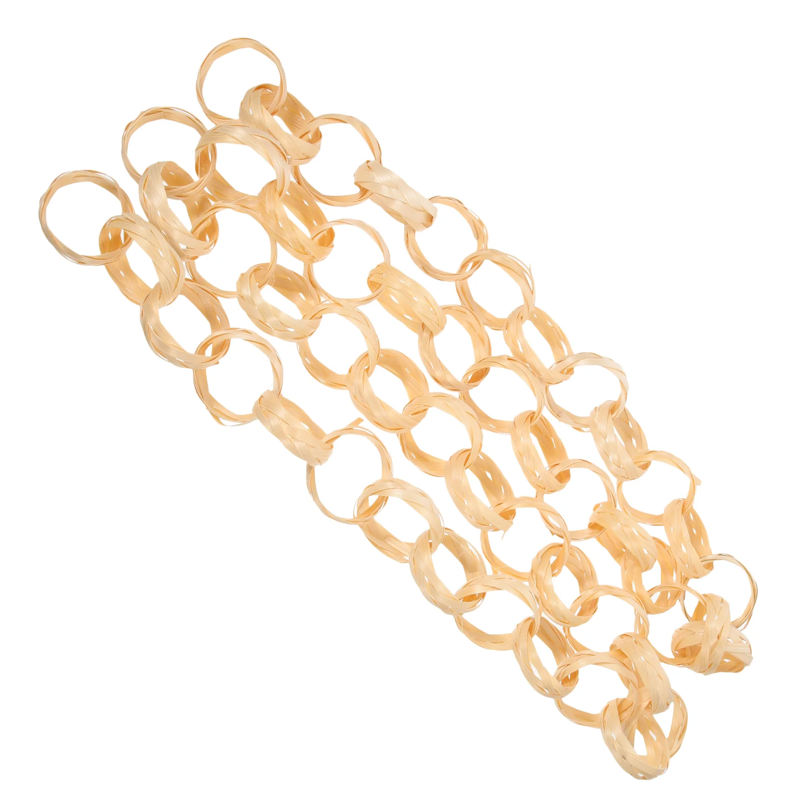 

Bamboo Chain Ornaments Unfinished Linked Hanging Pendants DIY Doorway Party Layout Props Fringe Curtain Decor Wall