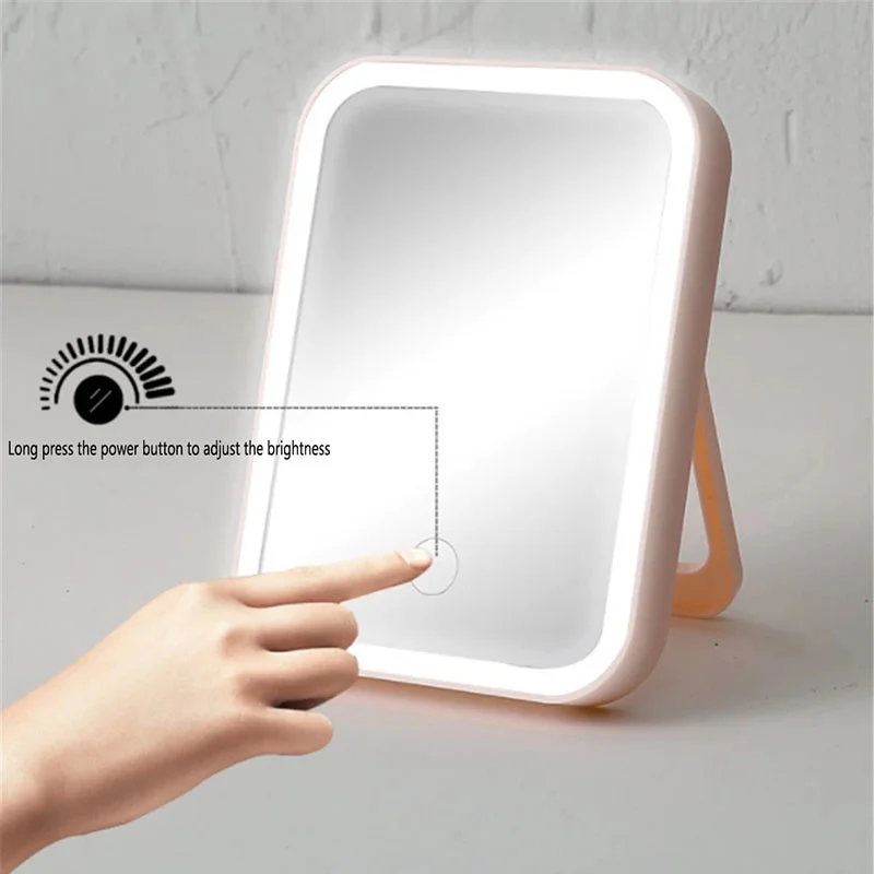 

Portable Makeup Mirror With Led Light Dressing Table Mirror Beauty Ring Light Mirror Beauty Tools Photo Fill Light Small Mirrors