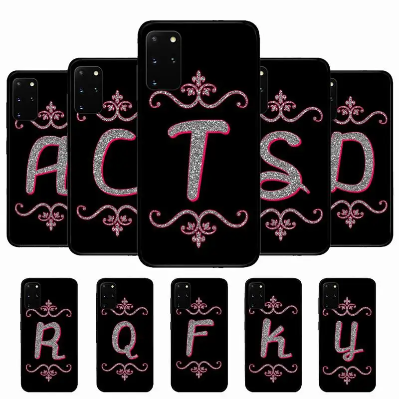 

Initial Letter A Z Phone Case for Samsung S10 21 20 9 8 plus lite S20 UlTRA 7edge