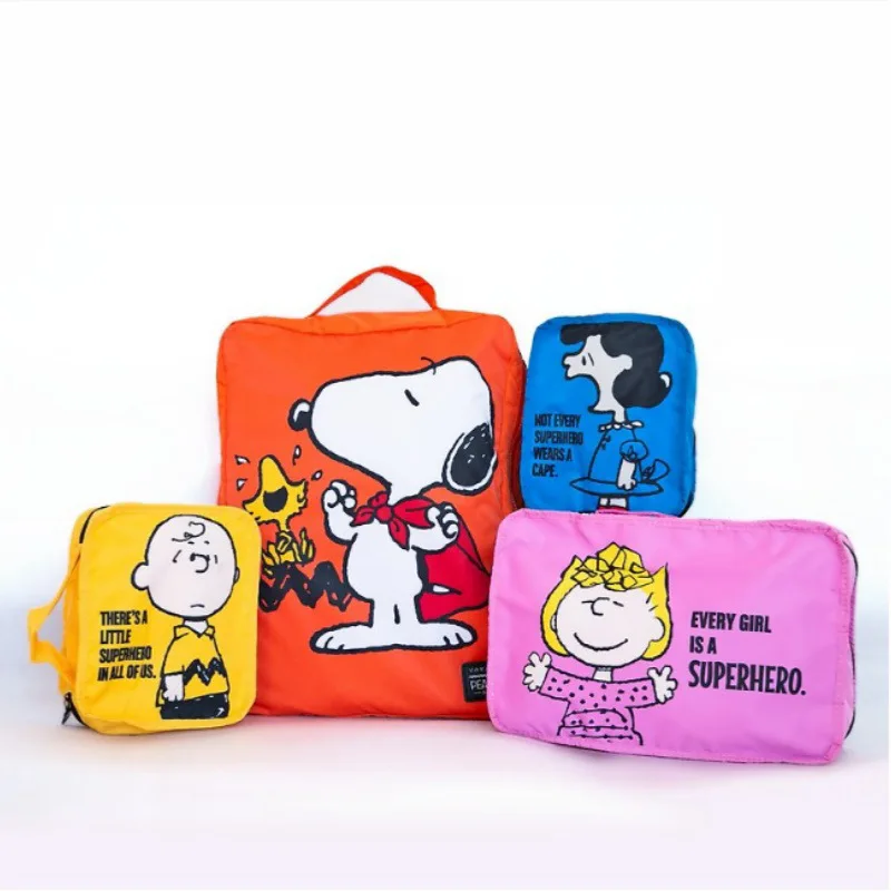 4 шт./компл. Snoopy дорожная сумка для хранения большая вместительная одежда обувь