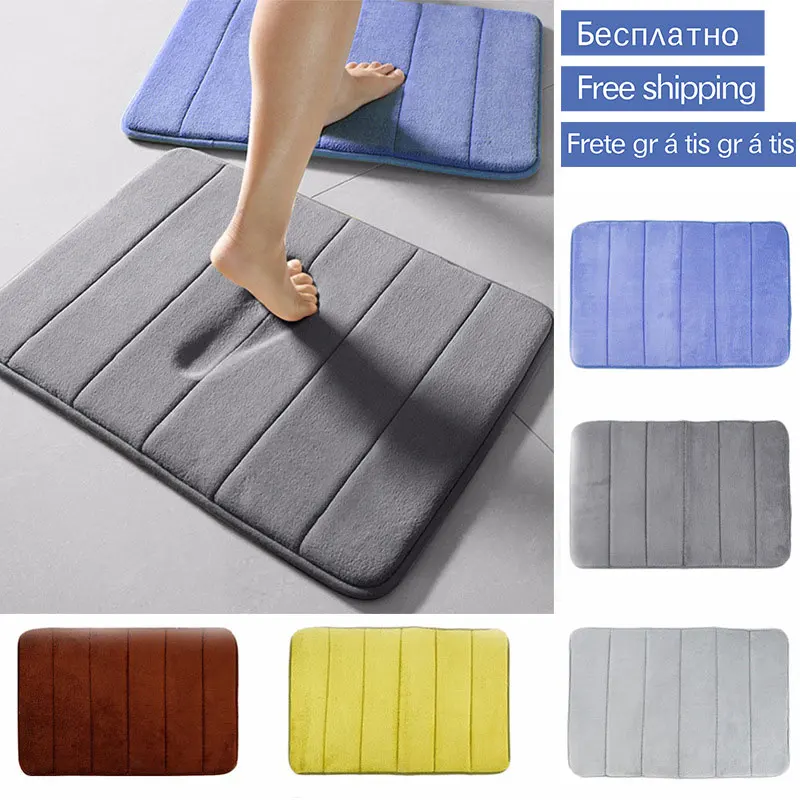 

Home Bath Mat Coral Fleece Thicken Large Carpets Bathroom Mat Bathroom Rug Set Bathroom Carpet Water Absorption Non-slip Rug