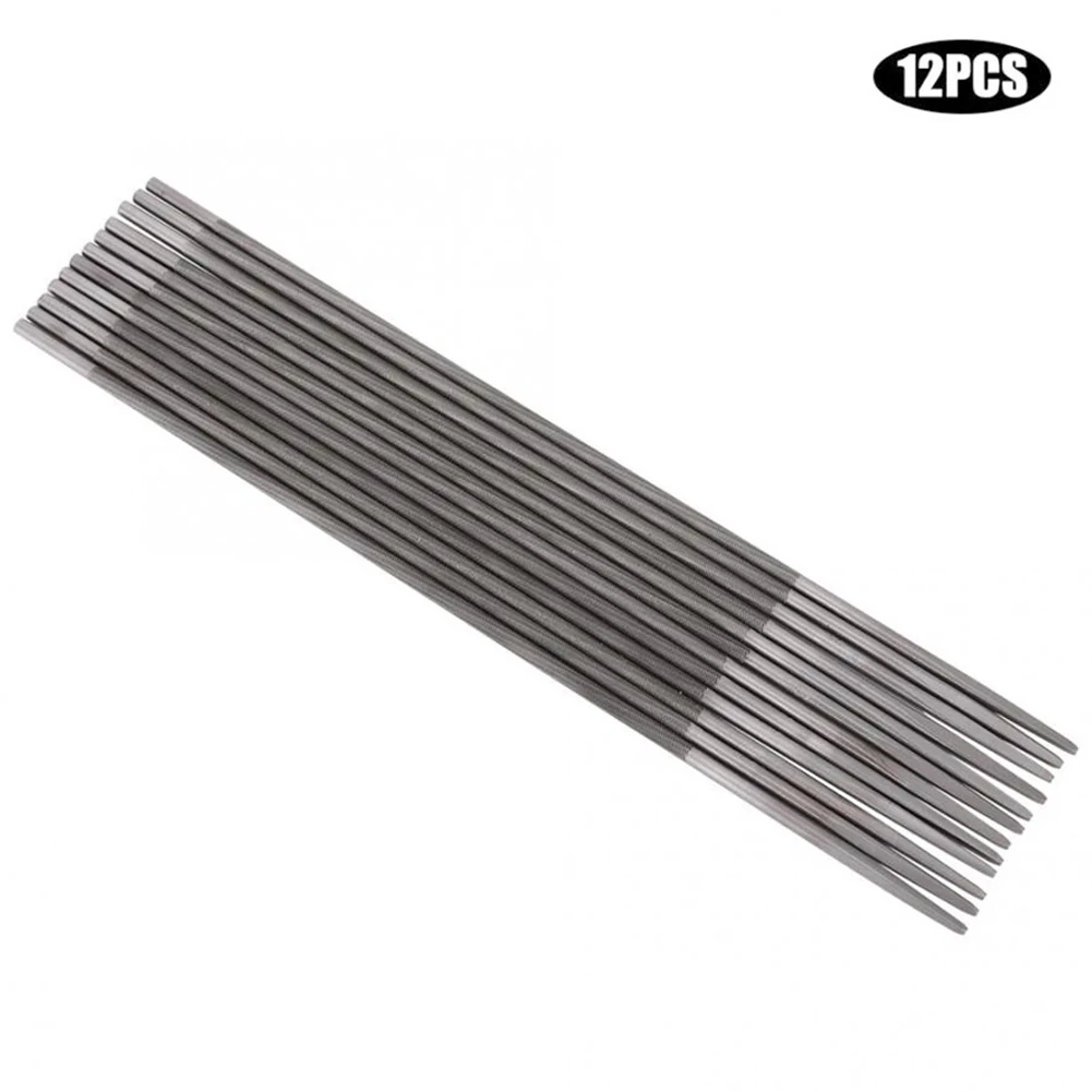 

Woodworking Chainsaw File Chain Saw Files Saw Blade Files 12Pcs 4mm Bearing Steel Brand New Chain Filing Durable
