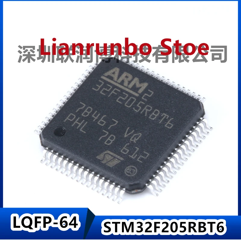 

New original STM32F205RBT6 LQFP-64 ARM Cortex-M3 32-bit microcontroller MCU