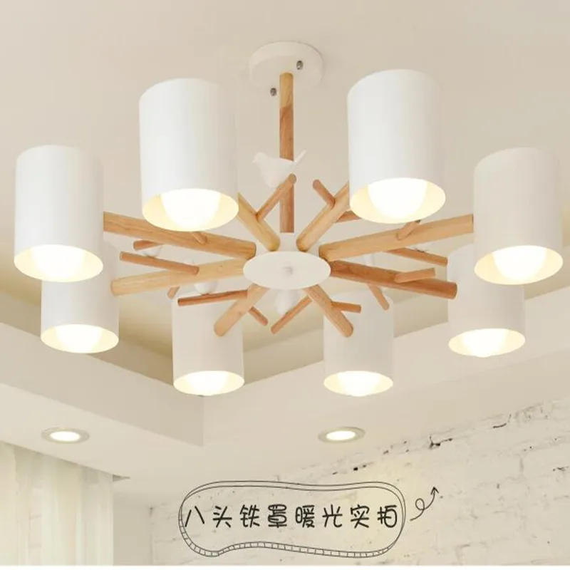 

Скандинавская люстра в виде птиц 220 В с металлическим абажуром для гостиной современные деревянные люстры для спальни