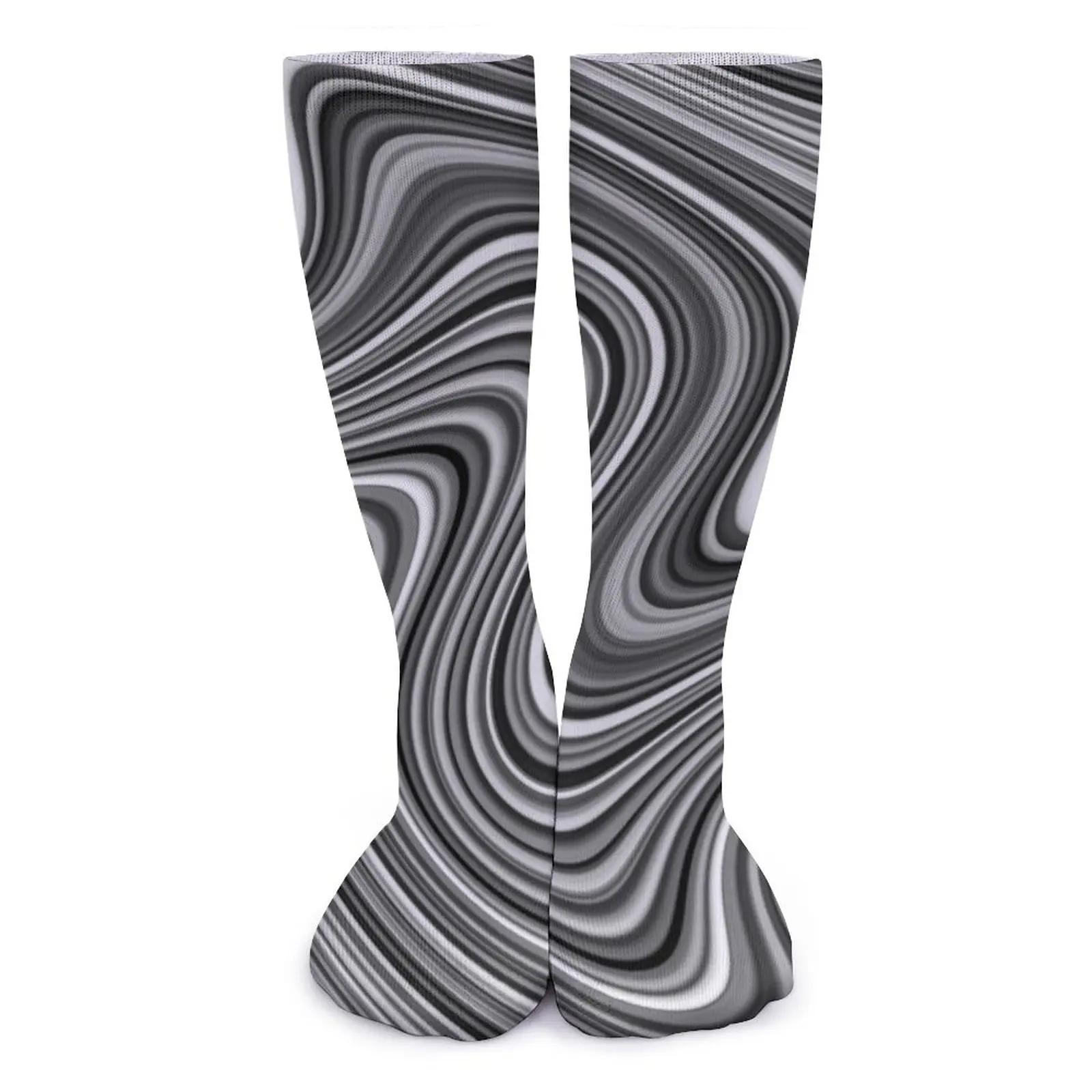 

Носки черные, белые, серебристые, серые, Современные Геометрические чулки, женские и мужские теплые мягкие носки для скейтборда, весенние нескользящие носки
