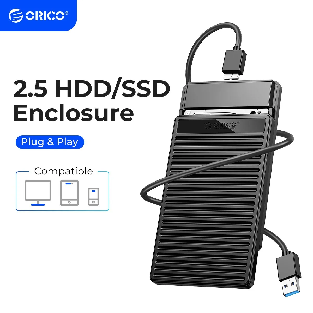 ORICO 2 5 дюймов USB3.0 HDD чехол SATA к USB3.1 5Gbps скоростной жесткий диск Корпус для SSD PC