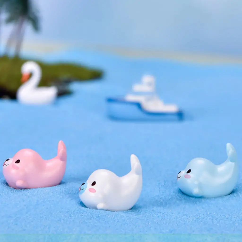 

1 pcs Resin Narwhal DIY Cake Decor Gifts Crafts Micro Landscaping Seal Figurine Fish Tank Decor Small Statue Exquisite swan