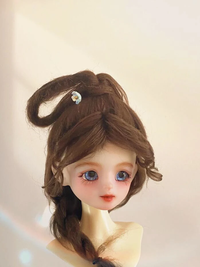 Модный парик для куклы 1/8 1/6 1/4 BJD коричневые волосы OB11 (окружность головы 12 5-19 см)