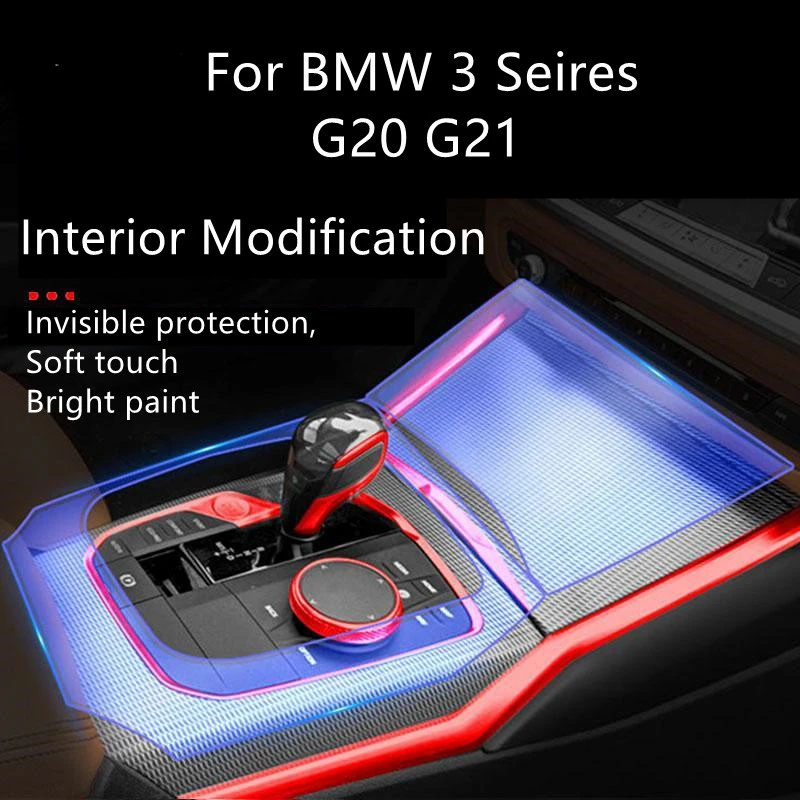 

For BMW 3 Series G20 G21 Car Interior Center Console Transparent TPU Protective Film Anti-scratch Repair Film Accessories Refit