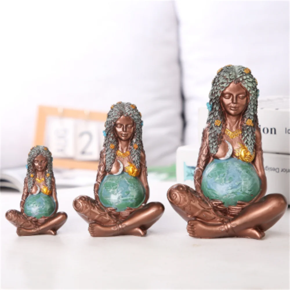 3D статуя Gaia богини из смолы для украшения дома и рабочего стола подарок ручной