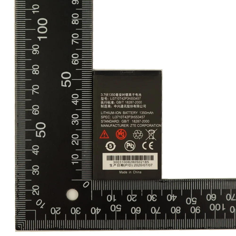 Аккумулятор Li3710T42P3h553457 1350 мАч Высококачественная батарея для ZTE S100 S130 S160 S182 S190 S189