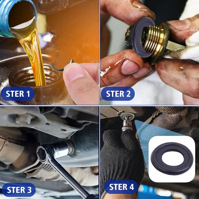 Автомобильный сливной винт масляного поддона резиновая прокладка M12/M14 пробки
