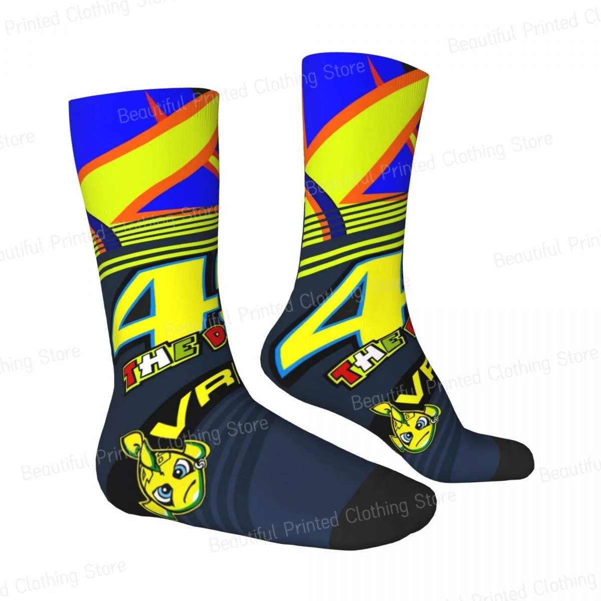 Носки унисекс для гонок на мотоциклах Rossi-Race сезонные носки бега забавные с