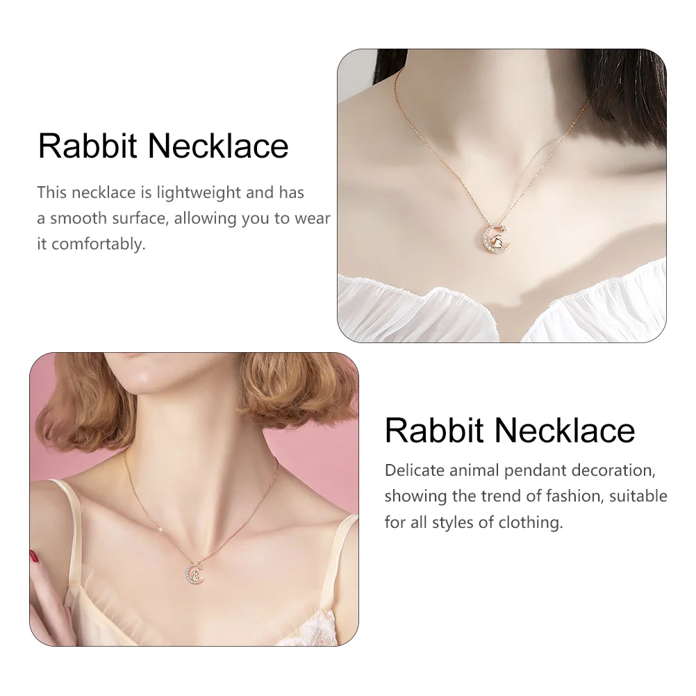 Ожерелье из стерлингового серебра с кроликом цепочки все на 1 женское колье