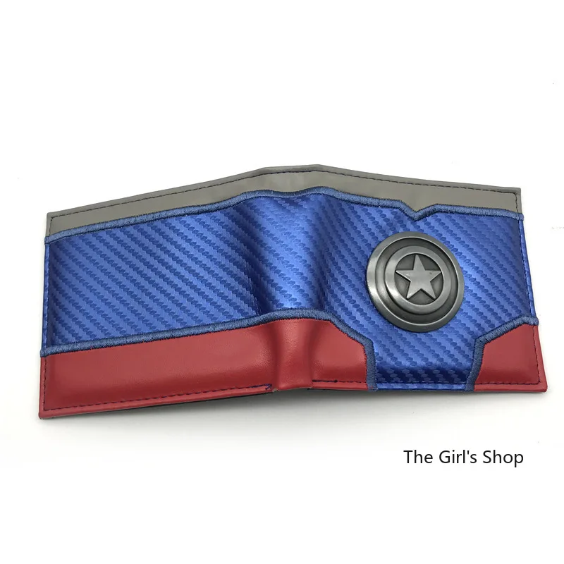 Новый мужской кошелек Disney Marvel Captain America складной из искусственной кожи высокого