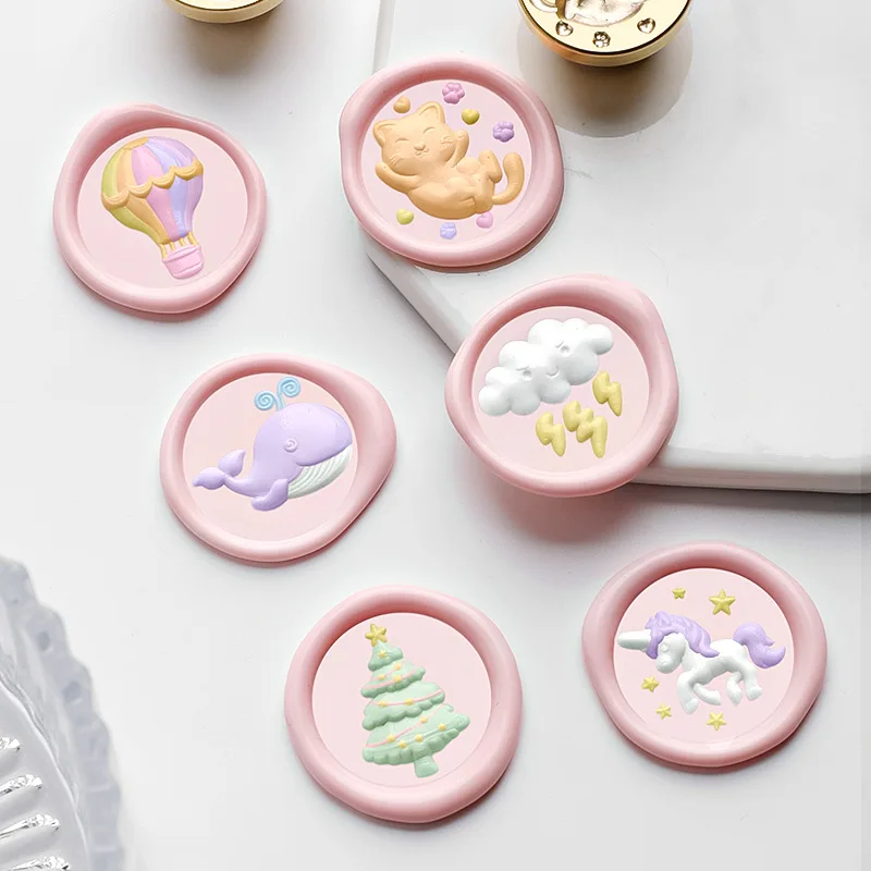 

Винтажная креативная рельефная восковая печать Печатная головка милая фотография DIY Ручная палатка пригласительное украшение