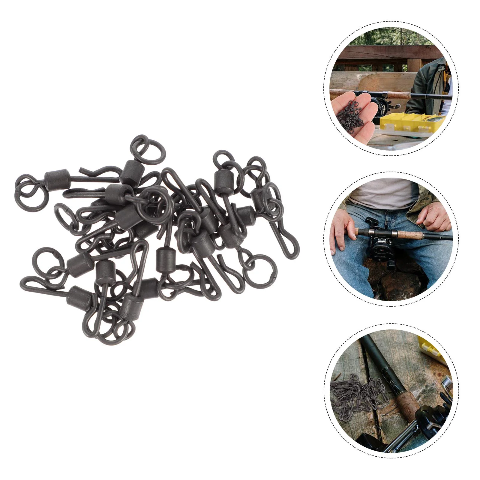 

Swivel Connector Rolling Tackle Ring Hook Lure Portable Accessory Outdoor Swivels