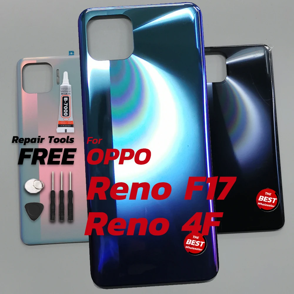 

For OPPO F17 PRO Reno 4f Battery Cover Back Glass Housing Rear Door Replacement