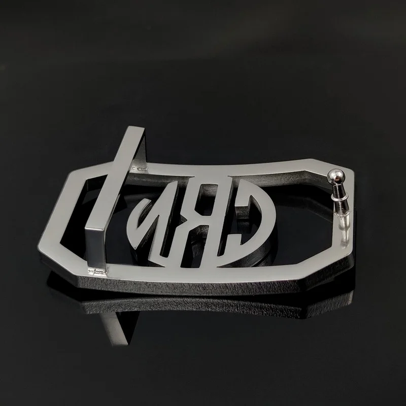Customized High Quality Men's Belt Buckle Personalized Logo Initial Charm Men's Jeans Stainless Steel Belt Buckle Father Gift
