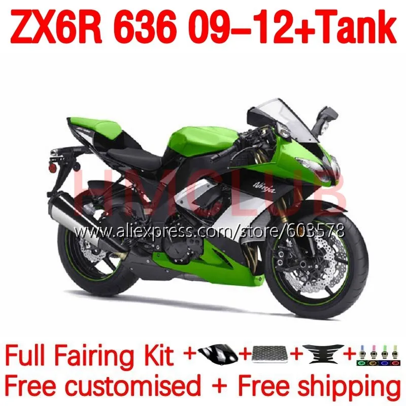 

+ Tank OEM для KAWASAKI NINJA ZX636 ZX-6R ZX 6R 6 R 636 ZX-636 ZX6R 09 10 11 12 2009 2010 2011 2012 обтекатель 205No.100 зеленый в наличии