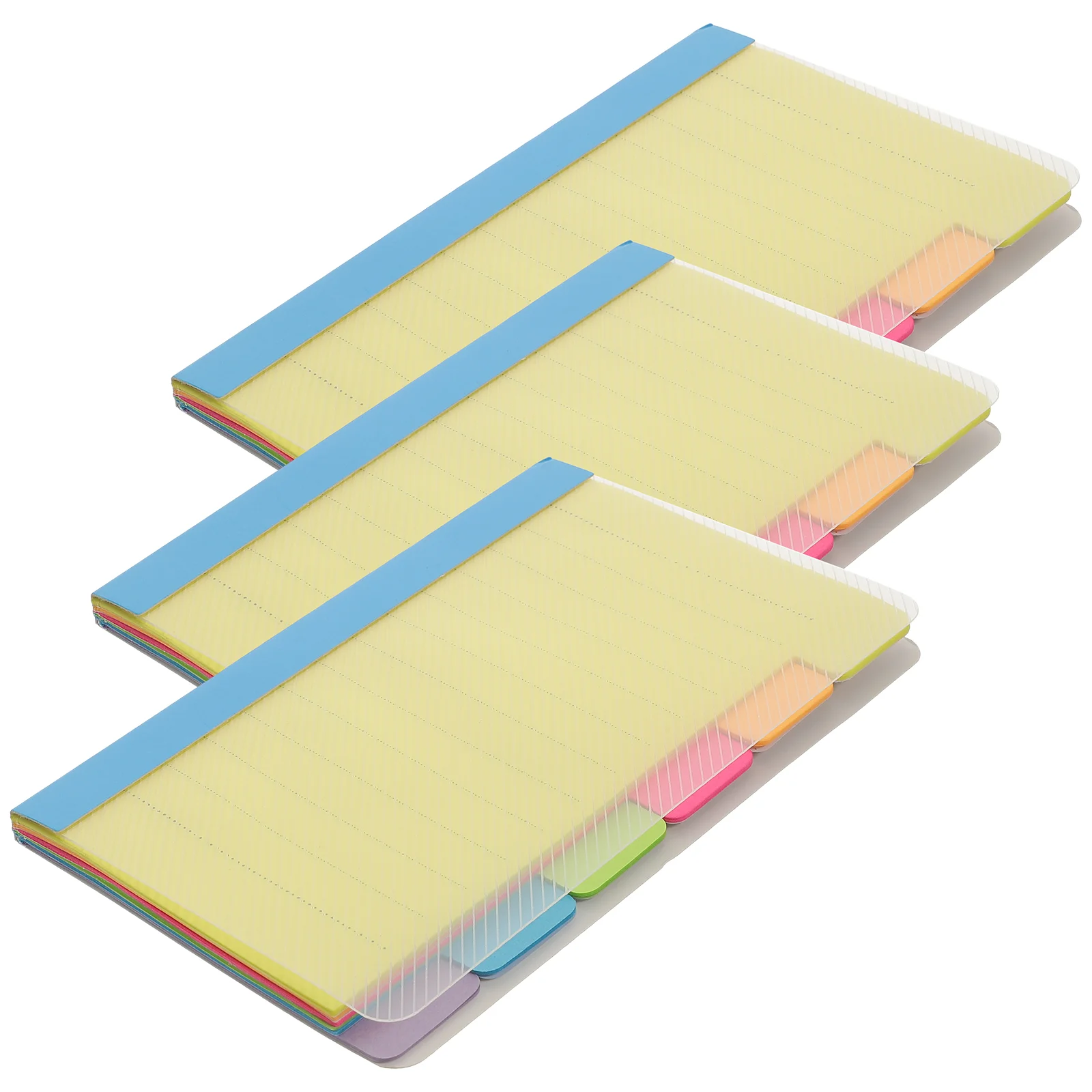 

3 Books Colored Labels Stickers Notebook Convenient Memo Pads School Page Markers Combination Schedule Multi-use Office