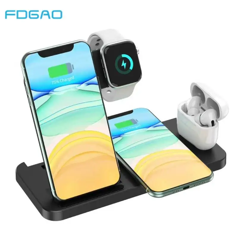 

4 in 1 15W Fast Wireless Charger Dock Station For iPhone 14 13 12 11 XS XR X 8 Apple Watch 8 7 6 5 4 3 2 AirPods 3 Pro Chargers