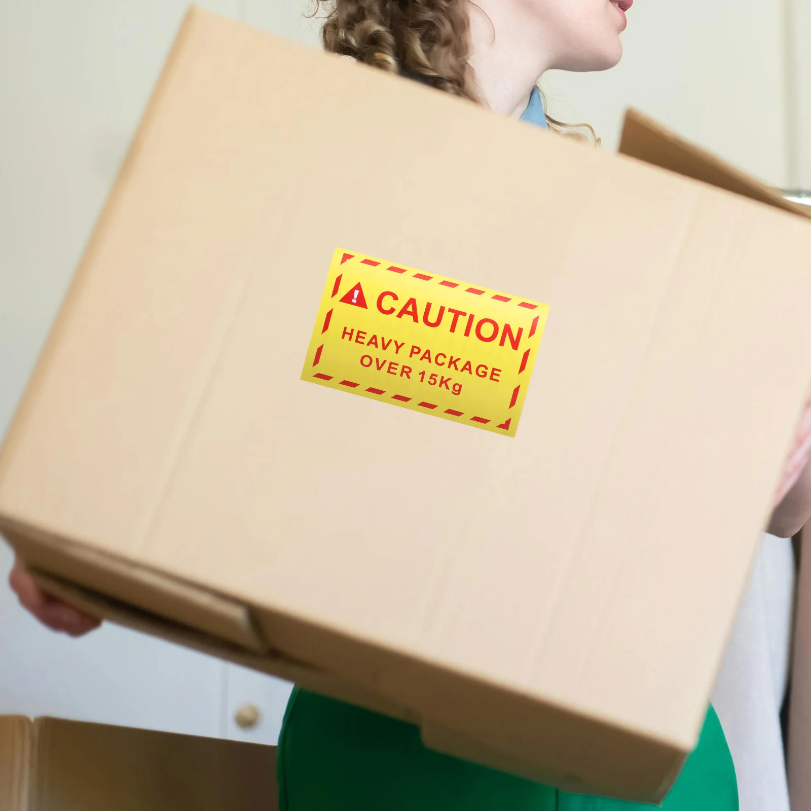 Наклейка с надвесом наклейки предупреждением о доставке предупреждающая лента