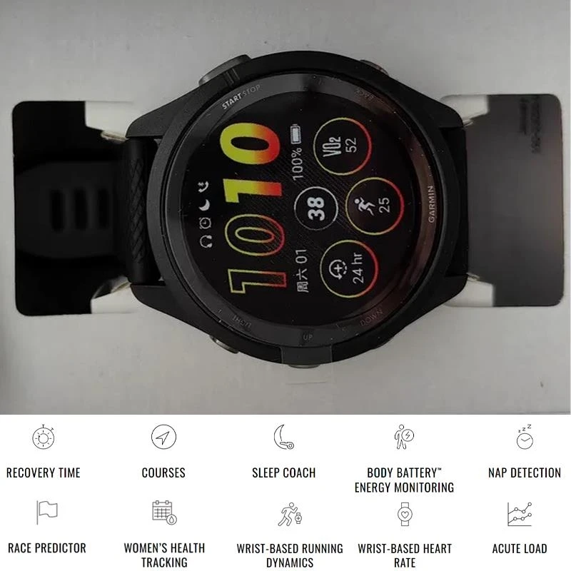Фото Смарт-часы Garmin Forerunner 265 для бега с цветным AMOLED-дисплеем 1,3 дюйма, GPS, 13 днями автономной работы, мониторингом сна и фитнес-трекером №4