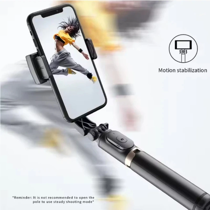 Фото L08 Стабилизатор-штатив для селфи, мини-трипод со встроенным Bluetooth, защита от тряски для смартфона, для прямых трансляций, видеоблогинга, использования на улице №4