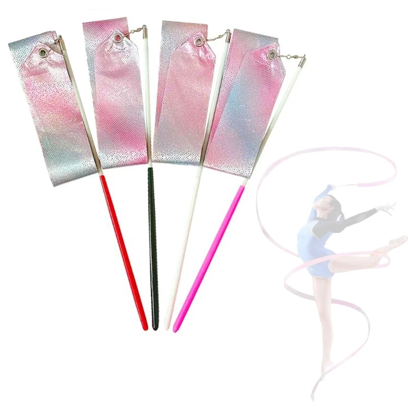 

Dance Ribbons Streamers Gymnastics Dacing Ribbon Wand Perfect Rhythm Ribbon Sticks for Kids Talent Shows, Twirling