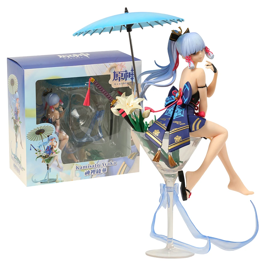 

Genshin Impact Kamisato Ayaka Cocktail Glass Version PVC Figure Collectible Model Toy