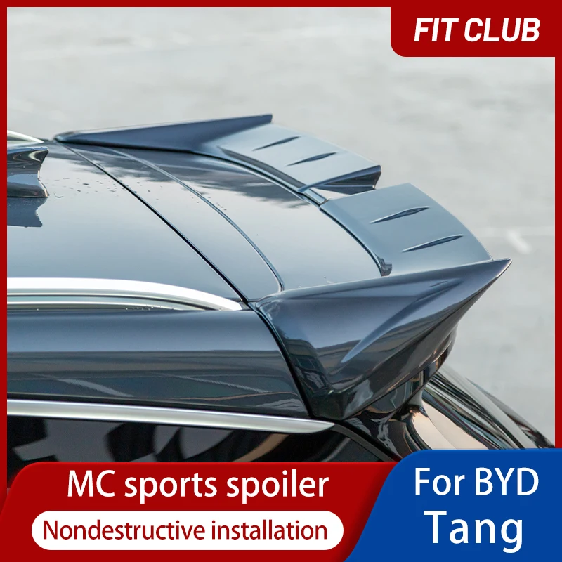 

MC ABS Spoiler Carbon Fiber For BYD Tang EV DMi DmpTan 2022~2023 Sports spoiler Center wing at Tail Tang 2022 Accessories