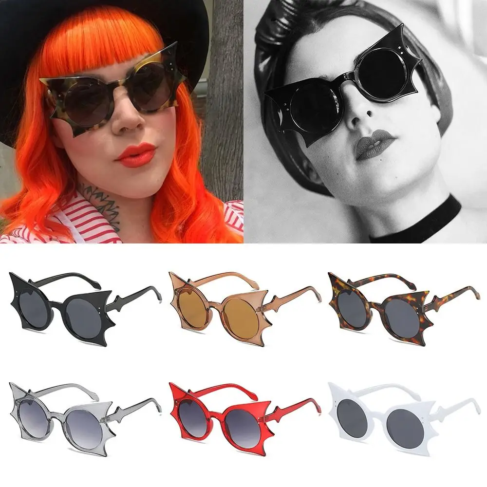 

Rimless Bat Shaped Sunglasses Trendy Colorful UV 400 Protection Novelty Eyewear Goth Sun Glasses for Women & Men