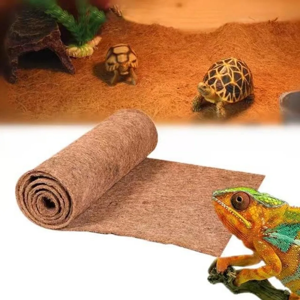 

Coconut Fiber Tortoise Mat Rectangle Reptile Carpet Turtle Climbing Pad for For Snake Lizard Turtle Reptile Box Landscaping