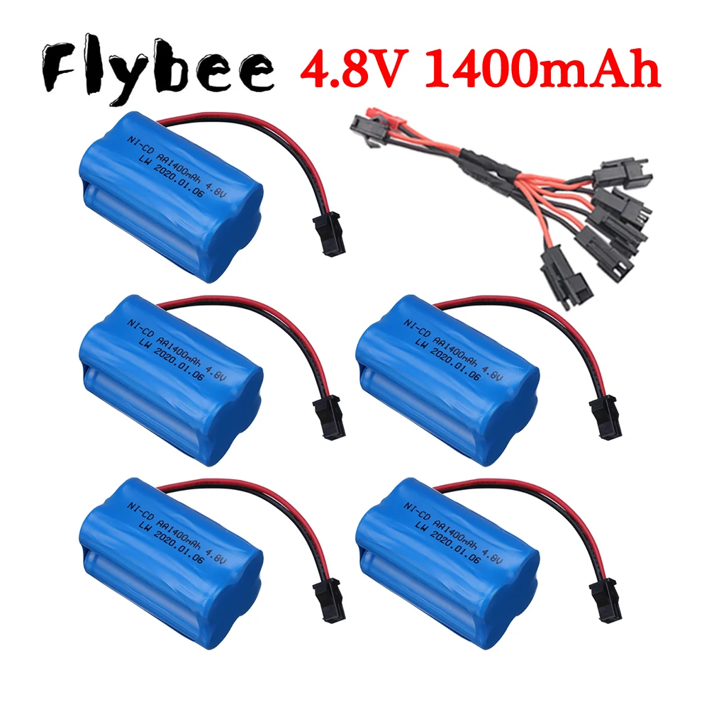 

Никель-кадмиевый аккумулятор 4,8 в, 1400 мАч и кабель 5 в 1 для радиоуправляемых игрушек, автомобилей, грузовиков, танок, роботов, пистолетов, лод...