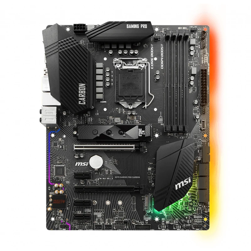 Материнская плата MSI H370 GAMING PRO CARBON 1151 материнская DDR4 8 Gen Core i9 9900 i7 9700K процессор 64 гб