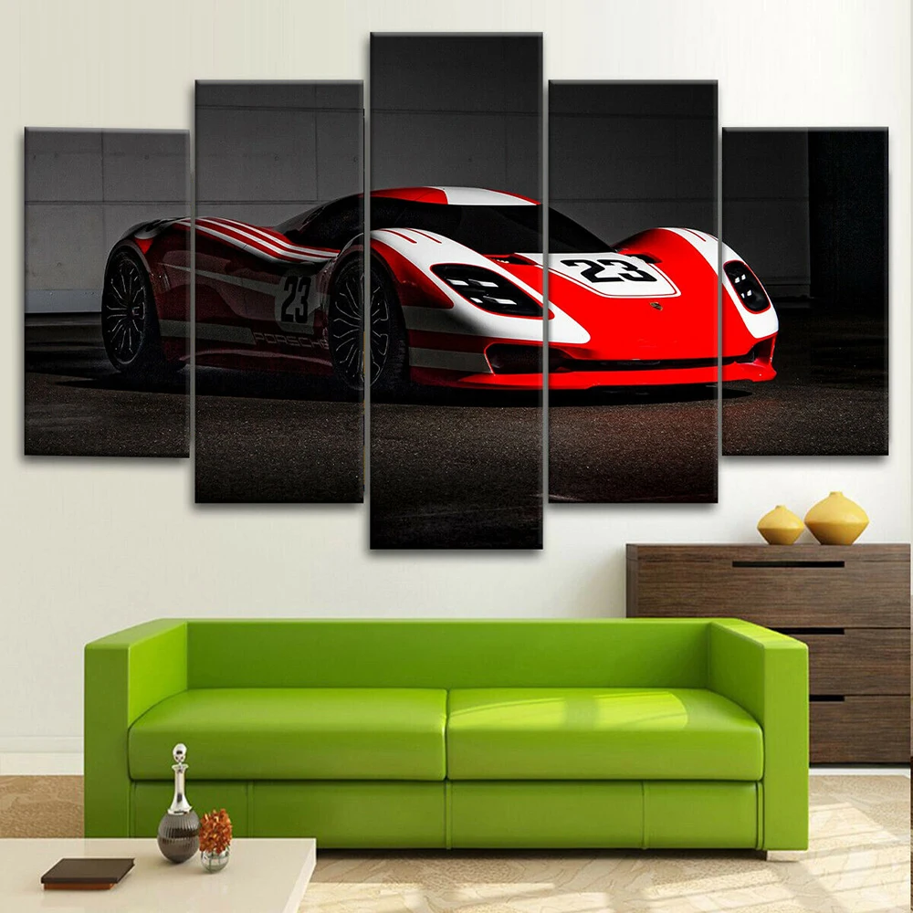 

Porsche 917 Racing OF 5 Pieces Canvas Decorative Wall Pictures Print Modern Home Decoration Living Room Bedroom Poster Painting