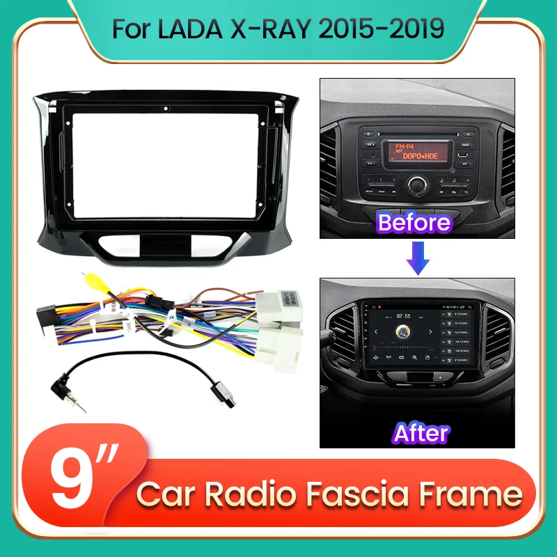 Автомобильный радиоприемник 2 Din рамка для LADA Xray X Ray 2015-2019 ВАЗ Granta Cross 2018 2019