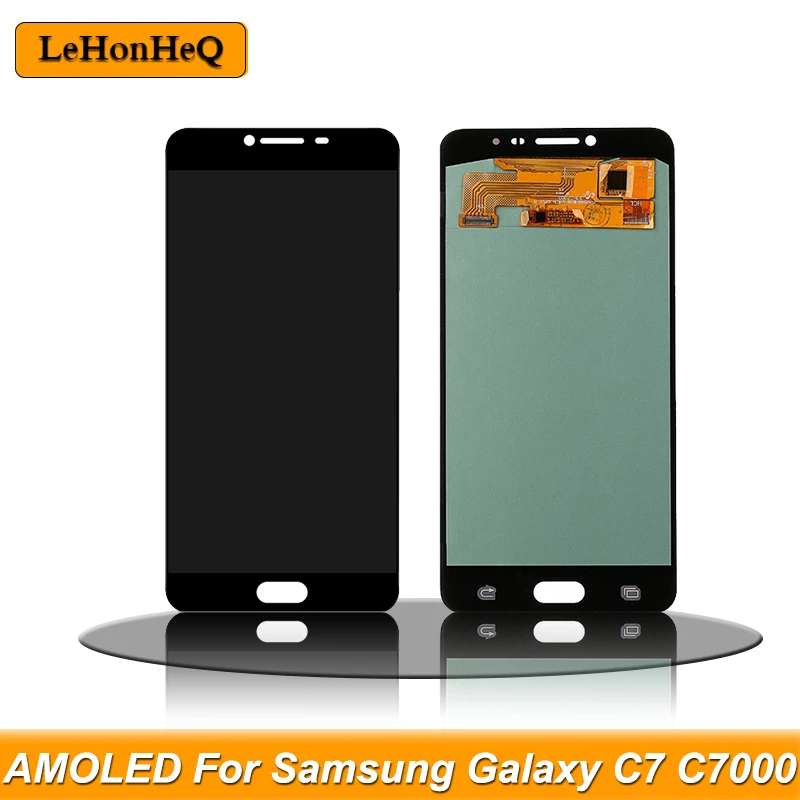 ЖК-дисплей Super AMOLED для Samsung Galaxy C7 C7000 дисплей с сенсорным экраном и дигитайзером в