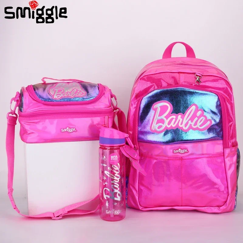 Оригинальный Австралийский Smiggle розовый рюкзак для девочек Барби чашка воды